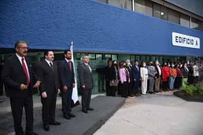 El titular de la SEED presentó, entre otros funcionarios, a Ulises Adame de León, como subsecretaro de Educación en La Laguna. (EL SIGLO DE TORREÓN)