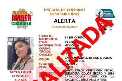 Localizan en Jalisco a menor reportada como desaparecida en Saltillo