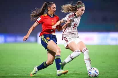 Un duelo de poder a poder protagonizaron tanto europeas como aztecas, en su segundo partido de grupo del Mundial en la India 2022. (CORTESÍA)