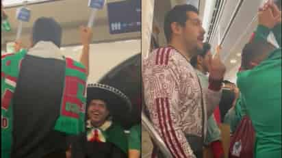 VIRAL: Aficionado mexicano 'asalta' a paisanos en el metro de Qatar