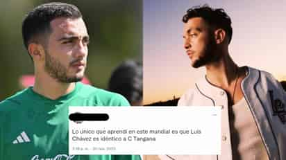 ¡Igualitos! Señalan en redes el parecido entre el futbolista Luis Chávez y el cantante C Tangana