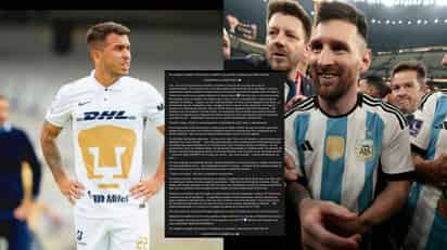 Cristian Battocchio redacta carta a Messi relatando cómo lo echaron de Liga MX