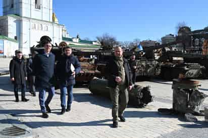 El titular del Gobierno español es el tercer mandatario extranjero que visita Kiev esta semana. (MONCLOA/BORJA PUIG DE LA BELLACASA)