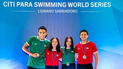 Con oro y plata, México retorna de Serie Mundial de Para Natación en Italia