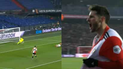 VIDEO: Santi Giménez hace golazo para Feyenoord en Europa League