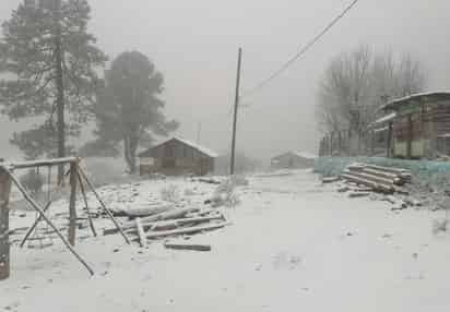 Algunas localidades de Durango y Coahuila se cubrieron de nieve la mañana del sábado.