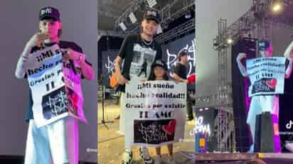 Peso Pluma cumple sueño a pequeña fan en uno de sus conciertos y se hace viral