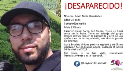 Kevin Mora Hernández cuenta con 26 años. (ESPECIAL)