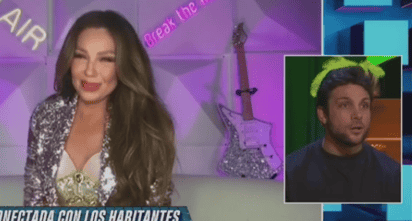 VIDEO: Thalía casi arruina la sorpresa de la mamá de Nicola Porcella en La Casa de los Famosos México