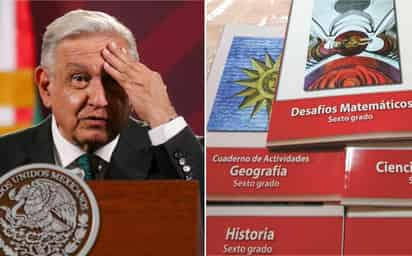 AMLO advirtió que frenar la distribución de los nuevos libros de texto de la SEP podría ser 'una actitud contraria a la Constitución, sería un acto inconstitucional'. (ESPECIAL)