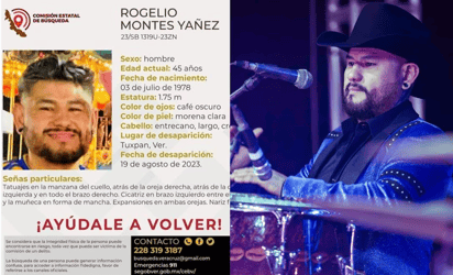 Reportan desaparición del músico Rogelio Montes Yáñez, miembro de Grupo Palomo