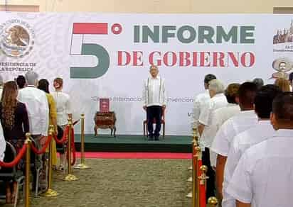 El presidente Andrés Manuel López Obrador rindió su Quinto Informe, ofreciendo un mensaje a los mexicanos, en el cual reafirmó la base de su estrategia gubernamental.