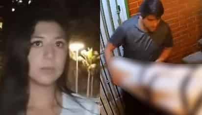 En redes se difundió el video que exhibe a tres sujetos sacando el cuerpo de Montserrat la madrugada del sábado (ESPECIAL)