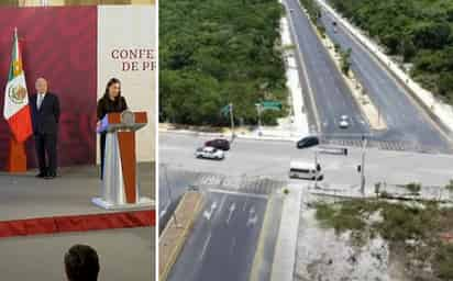 García Vilchis, lectora de 'las mentiras de la semana', en la mañanera de AMLO, aseguró que la 'carretera chueca' atribuida al gobierno federal fue construida por el gobierno municipal de Acción Nacional.