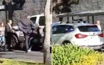 En redes sociales, circula un video en el que aparecen varios hombres, presuntamente escoltas de seguridad, que golpean a un automovilista frente a su familia en Paseo de la Reforma.