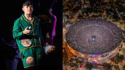 Junior H después de conciertos en palenques y constantes shows en ferias locales, este 2023 rompió su propio récord llenando la Plaza de Toros México, que tiene aforo para 50 mil personas. (ESPECIAL)