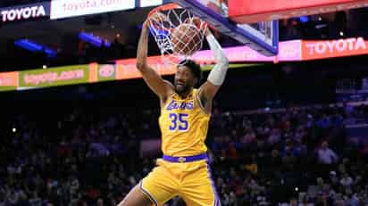 Los Lakers de Los Ángeles fue el mejor equipo en la fase de grupos, con cuatro victorias y una diferencia de puntos de +74. (AP)