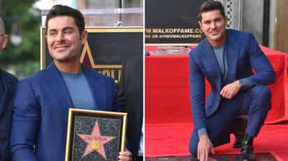 El actor estadounidense, Zac Efron, recibió su estrella en el Paseo de la Fama de Hollywood. 