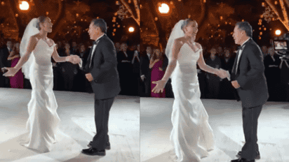 VIDEO: Bejamín Galindo vive emotivo momento y baila durante la boda de su hija