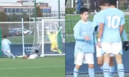 El futbolista mexicano Alex Alcalá vivió un debut soñado con la playera del Manchester City al sumar sus primeros minutos en la Premier League Sub-18 y conseguir su primera anotación.