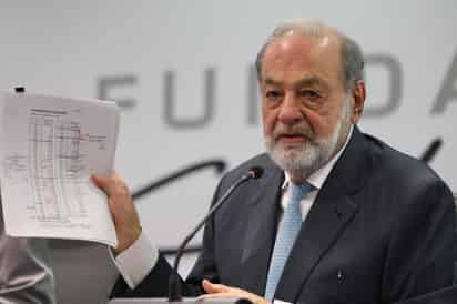 Conferencia de prensa de Carlos Slim Helú, presidente vitalicio de Grupo Carso. (ARCHIVO)