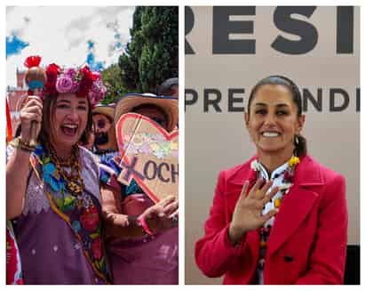 Las candidatas presidenciales  Xóchitl Gálvez y Claudia Sheinbaum. (ARCHIVO)