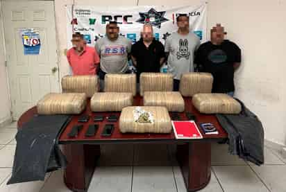 Asegura PCC 50 kilos de marihuana; cinco sujetos fueron detenidos