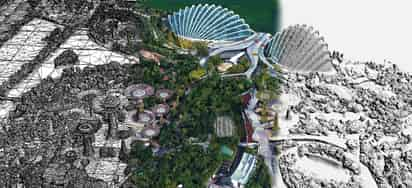 El primer gemelo digital de un Estado entero fue completado por Singapur en 2021. Imagen: Singapore Land Authority