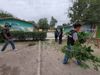 Brigadas de limpieza en espacios educativos. (DIANA GONZÁLEZ)