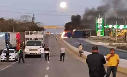 Lugar donde se registró la refriega con armas de fuego en carretera de Chiapas. (ESPECIAL)