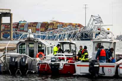 El puente colapsado este martes en Baltimore. (EFE)