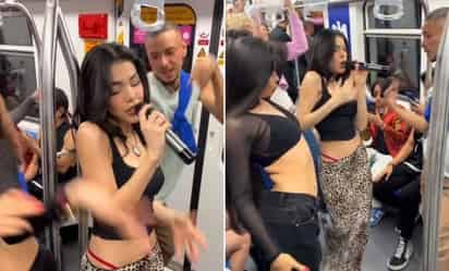 Kenia Os impacta a fans con show en Línea 1 del  Metro de Monterrey