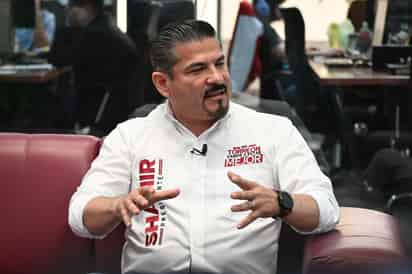 Shamir Fernández Hernández, candidato de Morena-PT a la alcaldía de Torreón. (FABIOLA P. CANEDO)