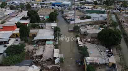 Inundación en el Ejido El Vergel. (VERÓNICA RIVERA)