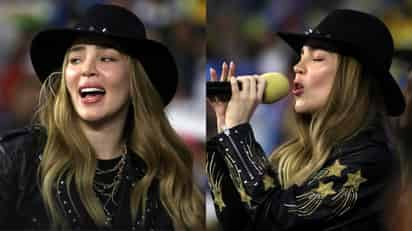 Belinda en la final de la Liga MX femenil (Foto: El Universal)