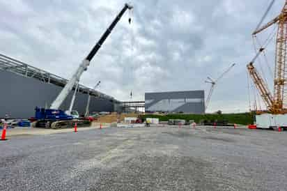 Construcción de la fábrica Wolfspeed in Siler City. (ESPECIAL)