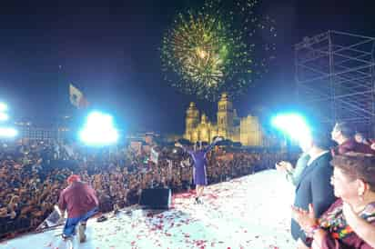 Claudia Sheinbaum ofreció un discurso de victoria en el Zócalo de la Ciudad de México. (CORTESÍA)