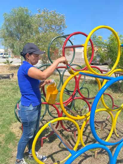 Reforestan y mejoran fraccionamiento en San Pedro por el Dia del Árbol