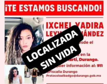 Ixchel Yadira fue localizada sin vida. (ARCHIVO)