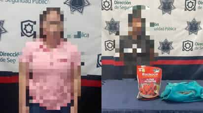 Detiene a dos mujeres por robo a comercio; llevaban comida y ropa