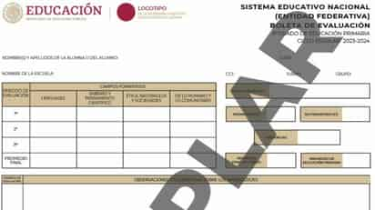 Así es la nueva boleta de calificaciones para educación básica