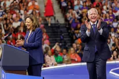 La vicepresidenta Kamala Harris anunció al gobernador de Minnesota, Tim Walz. (EFE)