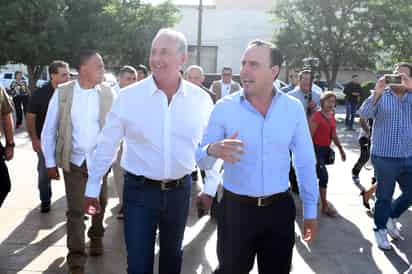 Asegura gobernador de Coahuila que no existen diferencias políticas
entre el gobierno estatal y el municipal. (CORTESÍA)