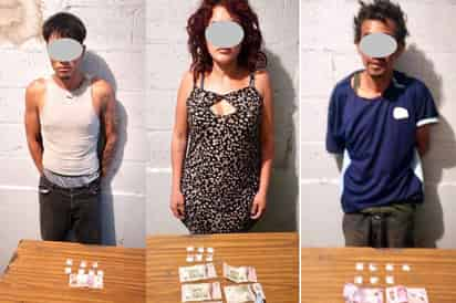 Caen dos hombres y una mujer por venta de droga en Lerdo