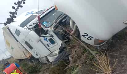 Colisión entre dos tráileres en Ramos Arizpe; no se reportan lesionados