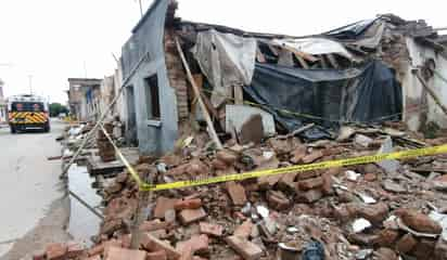 Seis casas derrumbadas en Torreón por lluvias