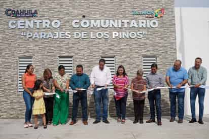 Alcalde de Ramos Arizpe inaugura Centro Comunitario en Parajes de los Pinos
