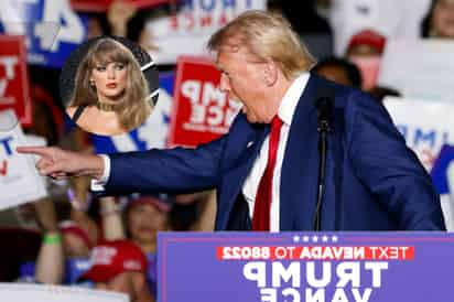 Donald Trump critica a Taylor Swift por su apoyo a Kamala Harris en redes sociales