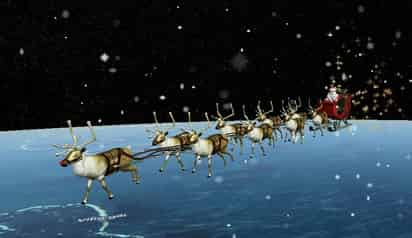 Santa Claus en su recorrido a través de NORAD (CAPTURA)