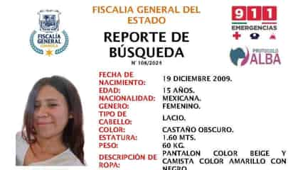 Adolescente desaparecida en Saltillo: buscan a Vianney Berenice García García